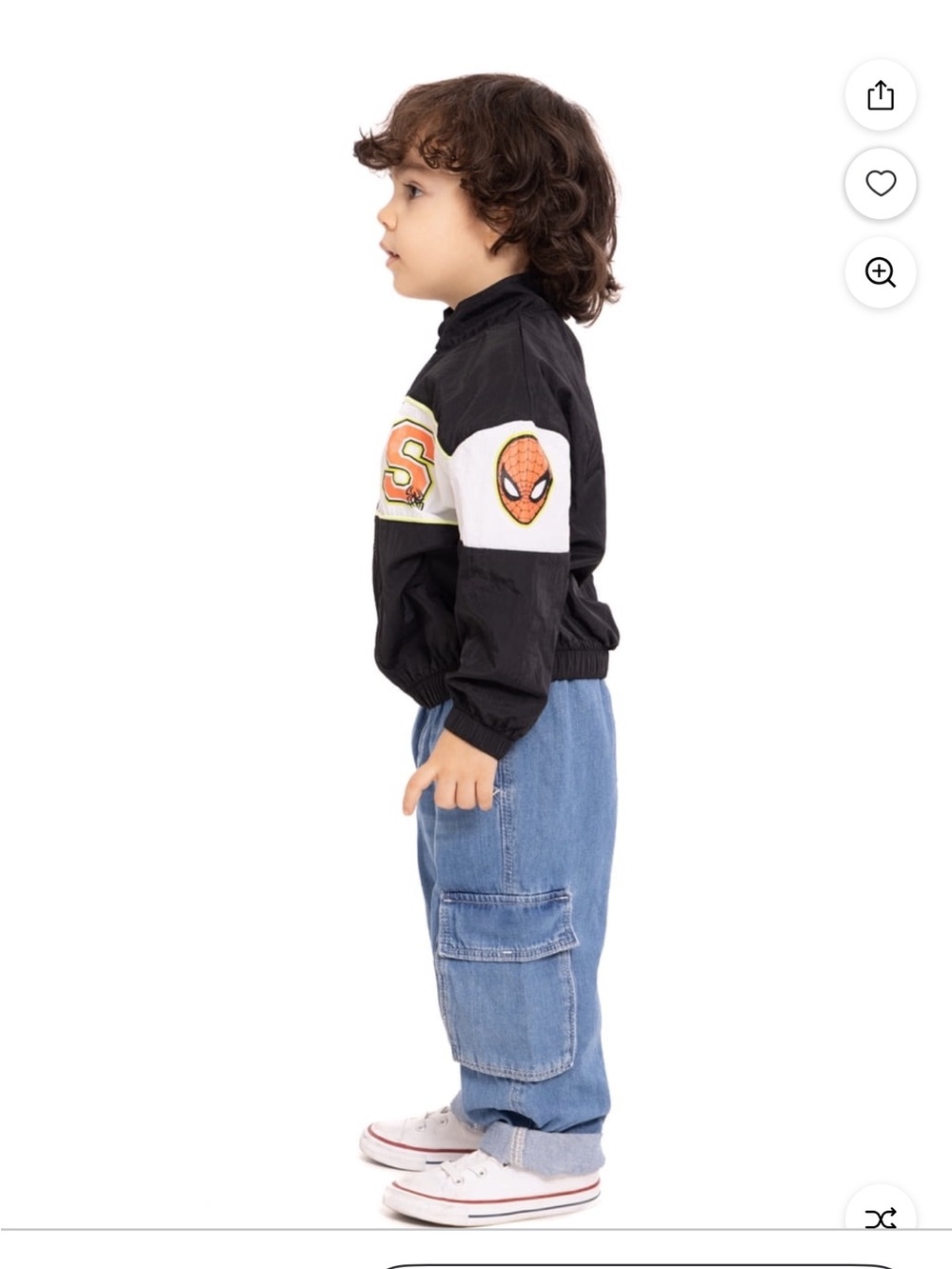 NWT Marvel Spider-Man Toddler Lightweight Zip Jacket | Boys Windbreaker - Picture 3 of 4